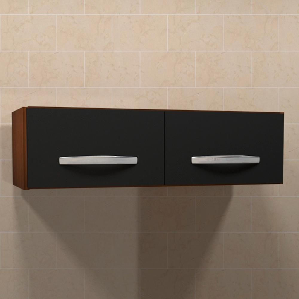 Armario Aereo Geladeira 2 Portas 79cm 9190 Savana Preto Mobbs Savana