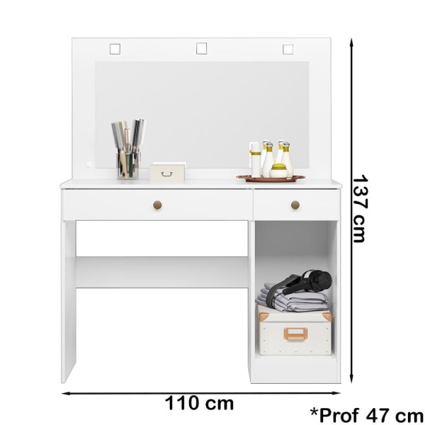 Encontraproduto.com.br - Penteadeira Camarim Com Espelho 9914 Moval