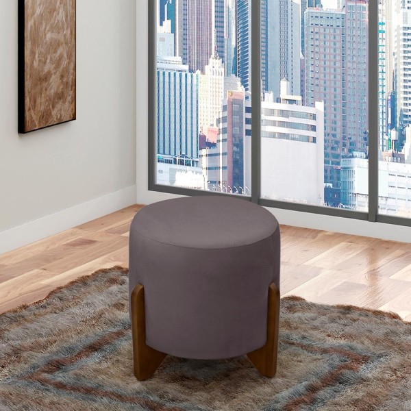 Encontraproduto.com.br - Puff Puf Para Sala Matte Veludo Sanch
