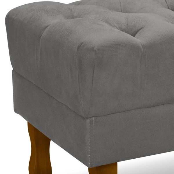 Encontraproduto.com.br - Puff Puf Retro Capitone 52x44cm Suede MPassos
