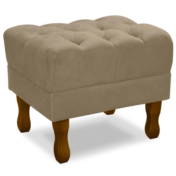 Encontraproduto.com.br - Puff Puf Retro Capitone 52x44cm Suede MPassos