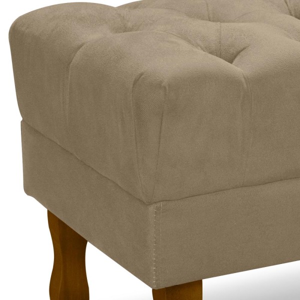 Encontraproduto.com.br - Puff Puf Retro Capitone 52x44cm Suede MPassos