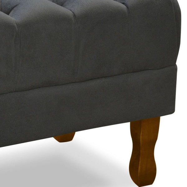 Encontraproduto.com.br - Puff Puf Retro Capitone 52x44cm Suede MPassos