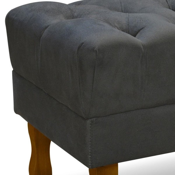 Encontraproduto.com.br - Puff Puf Retro Capitone 52x44cm Suede MPassos