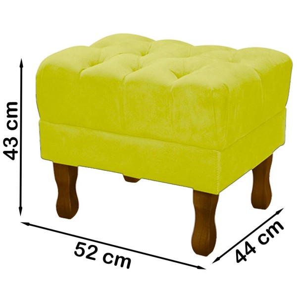 Encontraproduto.com.br - Puff Puf Retro Capitone 52x44cm Suede MPassos
