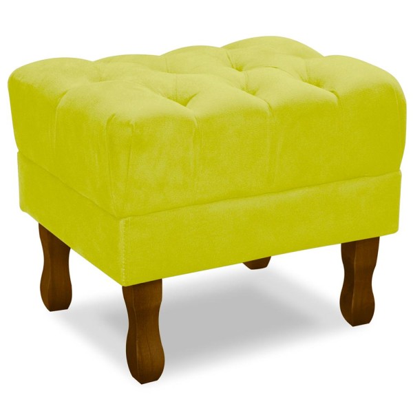 Encontraproduto.com.br - Puff Puf Retro Capitone 52x44cm Suede MPassos