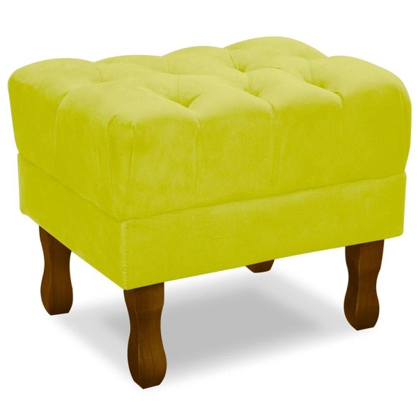 Encontraproduto.com.br - Puff Puf Retro Capitone 52x44cm Suede MPassos