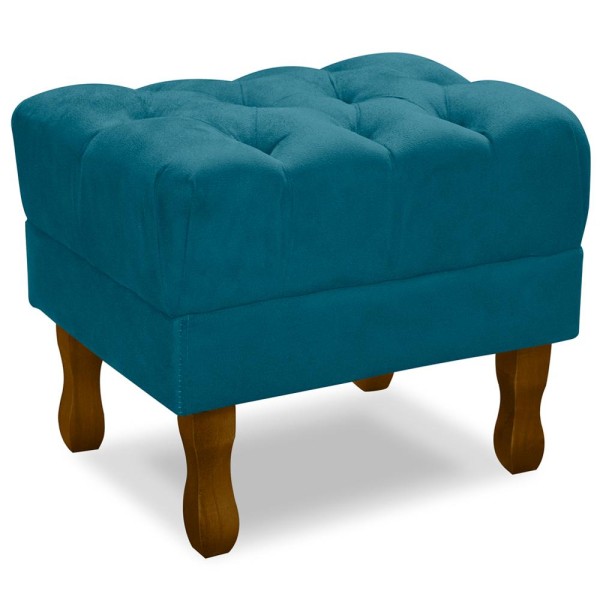 Encontraproduto.com.br - Puff Puf Retro Capitone 52x44cm Suede MPassos