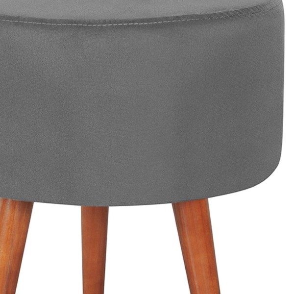 Encontraproduto.com.br - Puff Puf Redondo Pes Palito 44x40cm Suede MPassos