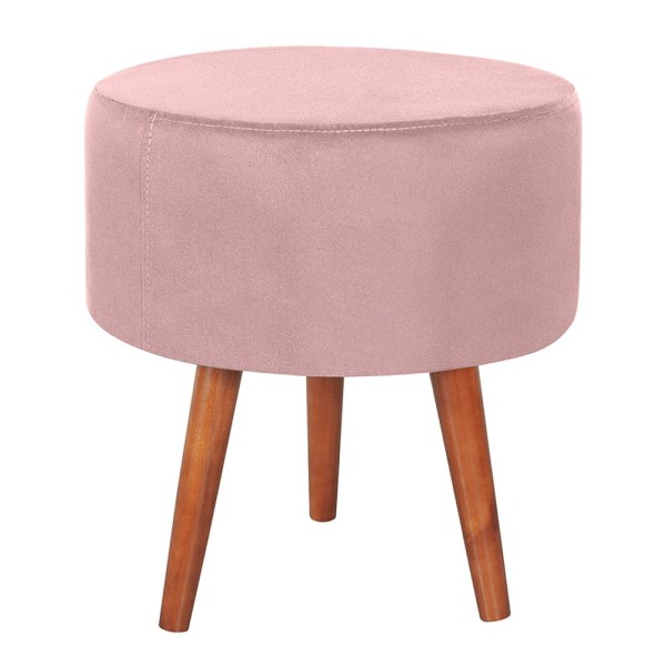 Encontraproduto.com.br - Puff Puf Redondo Pes Palito 44x40cm Suede MPassos
