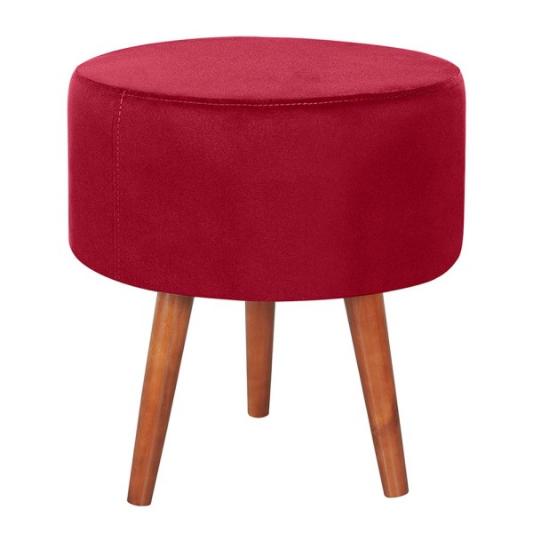 Encontraproduto.com.br - Puff Puf Redondo Pes Palito 44x40cm Suede MPassos