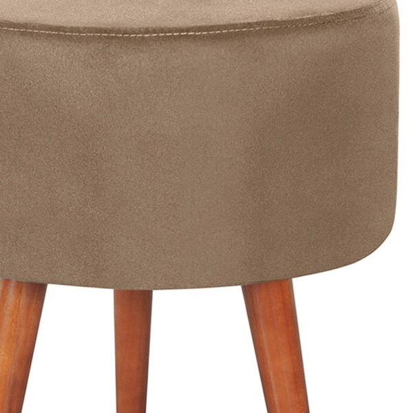 Encontraproduto.com.br - Kit 2 Puff Puf Redondo Pes Palito 44x40cm Suede MPassos