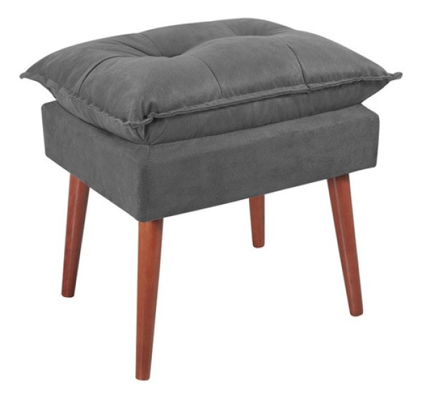 Encontraproduto.com.br - Puff Puf Opall Pes Palito 55x40cm Suede MPassos
