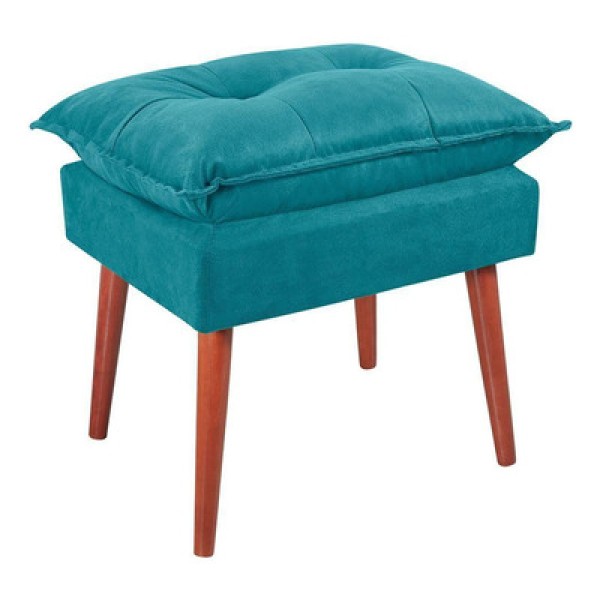 Encontraproduto.com.br - Puff Puf Opall Pes Palito 55x40cm Suede MPassos