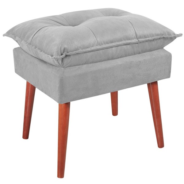 Encontraproduto.com.br - Puff Puf Opall Pes Palito 55x40cm Suede MPassos