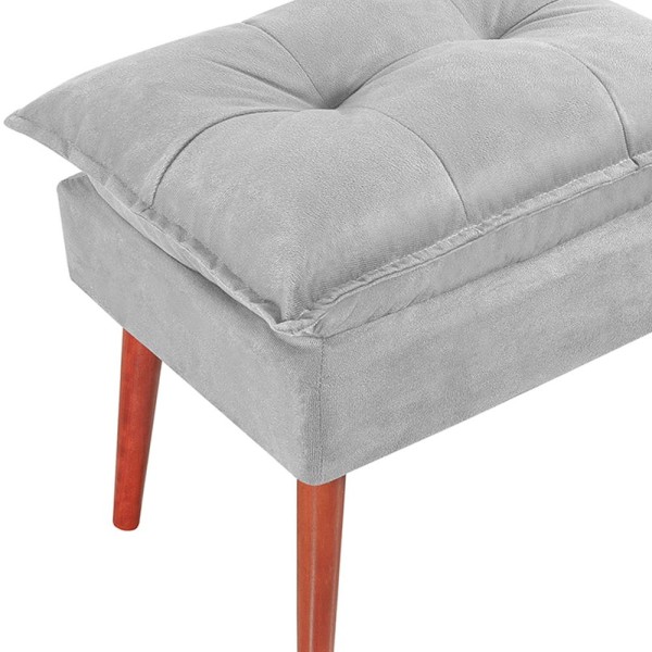 Encontraproduto.com.br - Puff Puf Opall Pes Palito 55x40cm Suede MPassos