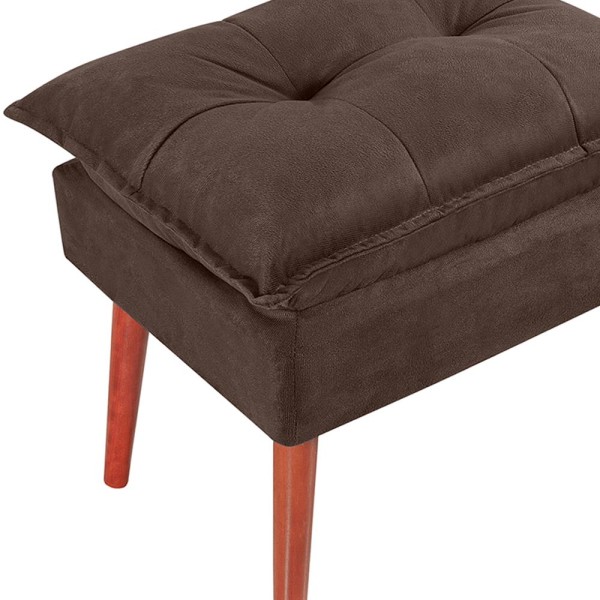 Encontraproduto.com.br - Puff Puf Opall Pes Palito 55x40cm Suede MPassos