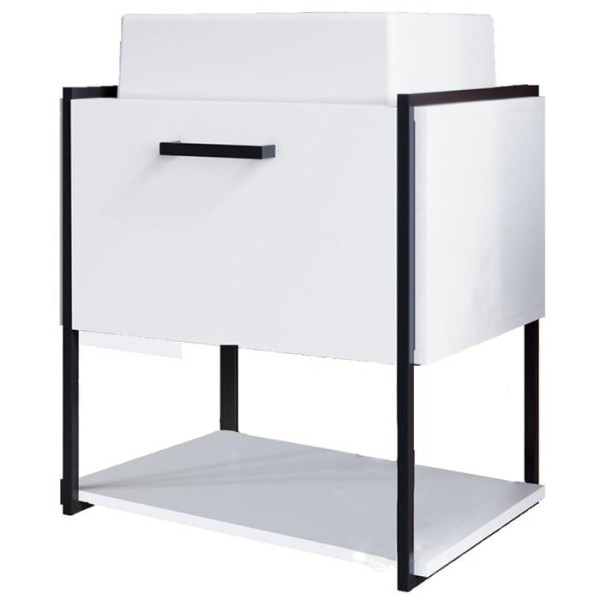 Gabinete Susp Banheiro 50 cm Com Cuba P1009 PP