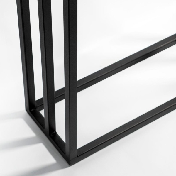 Encontraproduto.com.br - Kit Toalheiro E Porta Toalha Lovell Metal Preto Lavabo Dhom Preto