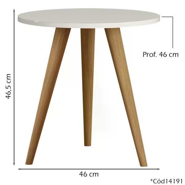 Encontraproduto.com.br - Conjunto 02 Mesas Laterais De Apoio MDF Dmad