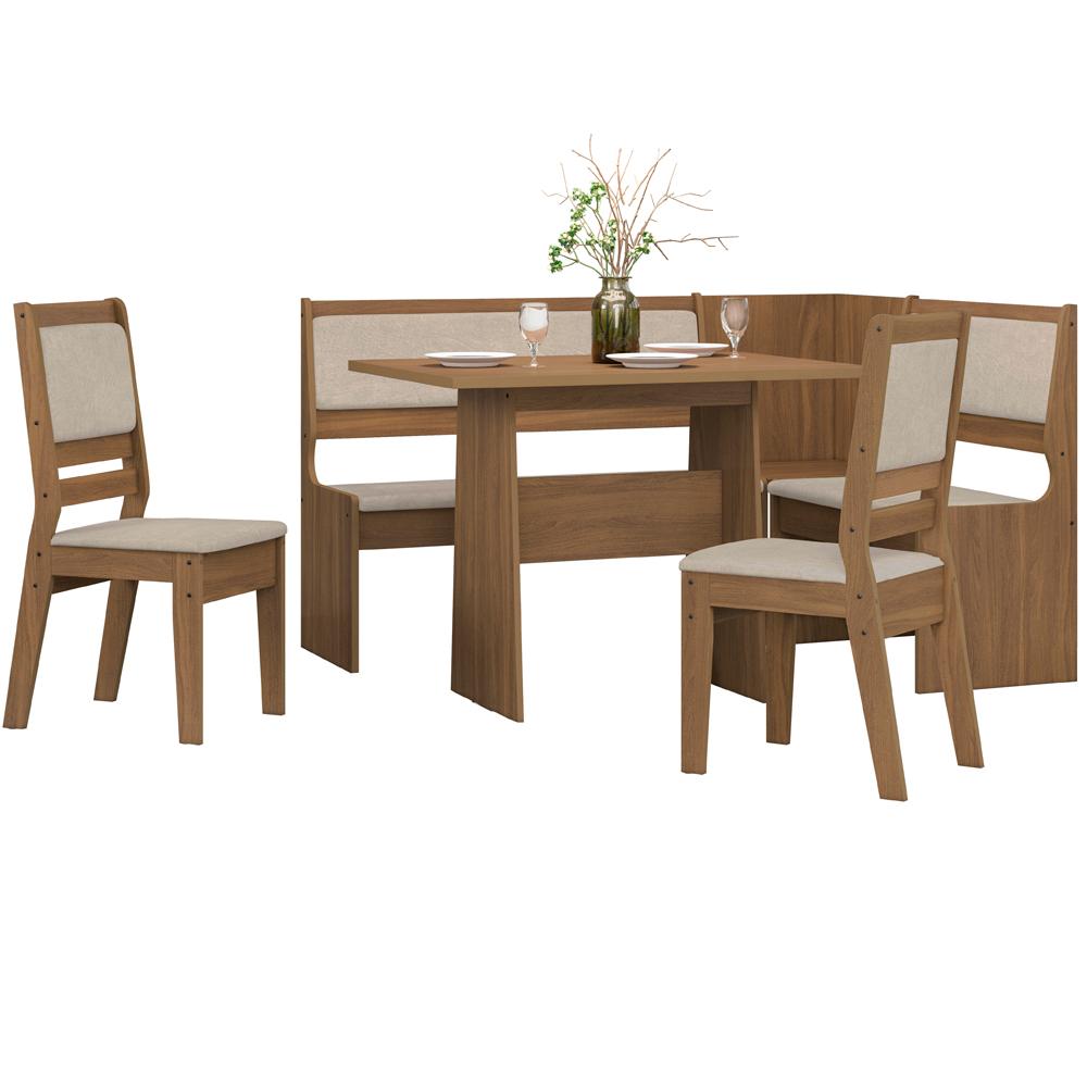 Conjunto Canto Alemao Com Mesa E 2 Cadeiras 11537 Celmo