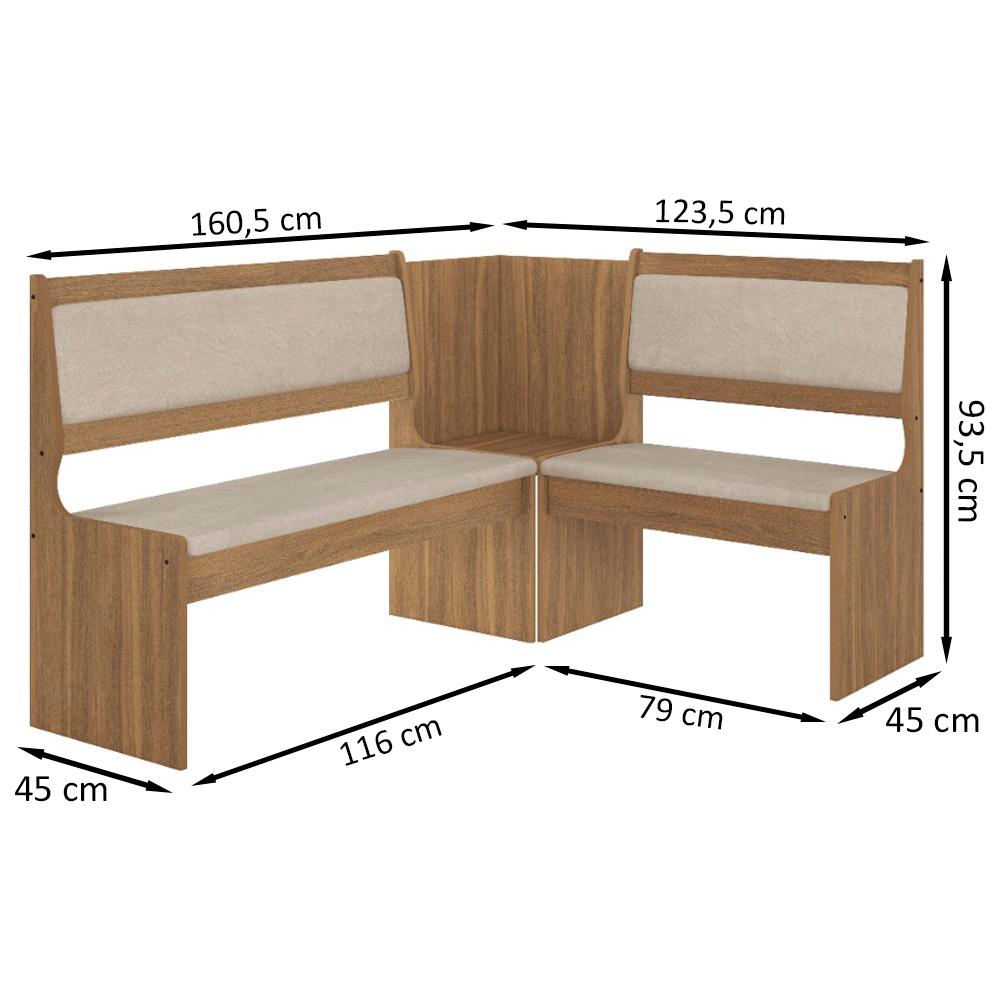 Encontraproduto.com.br - Conjunto Canto Alemao Com Mesa E 2 Cadeiras 11537 Celmo