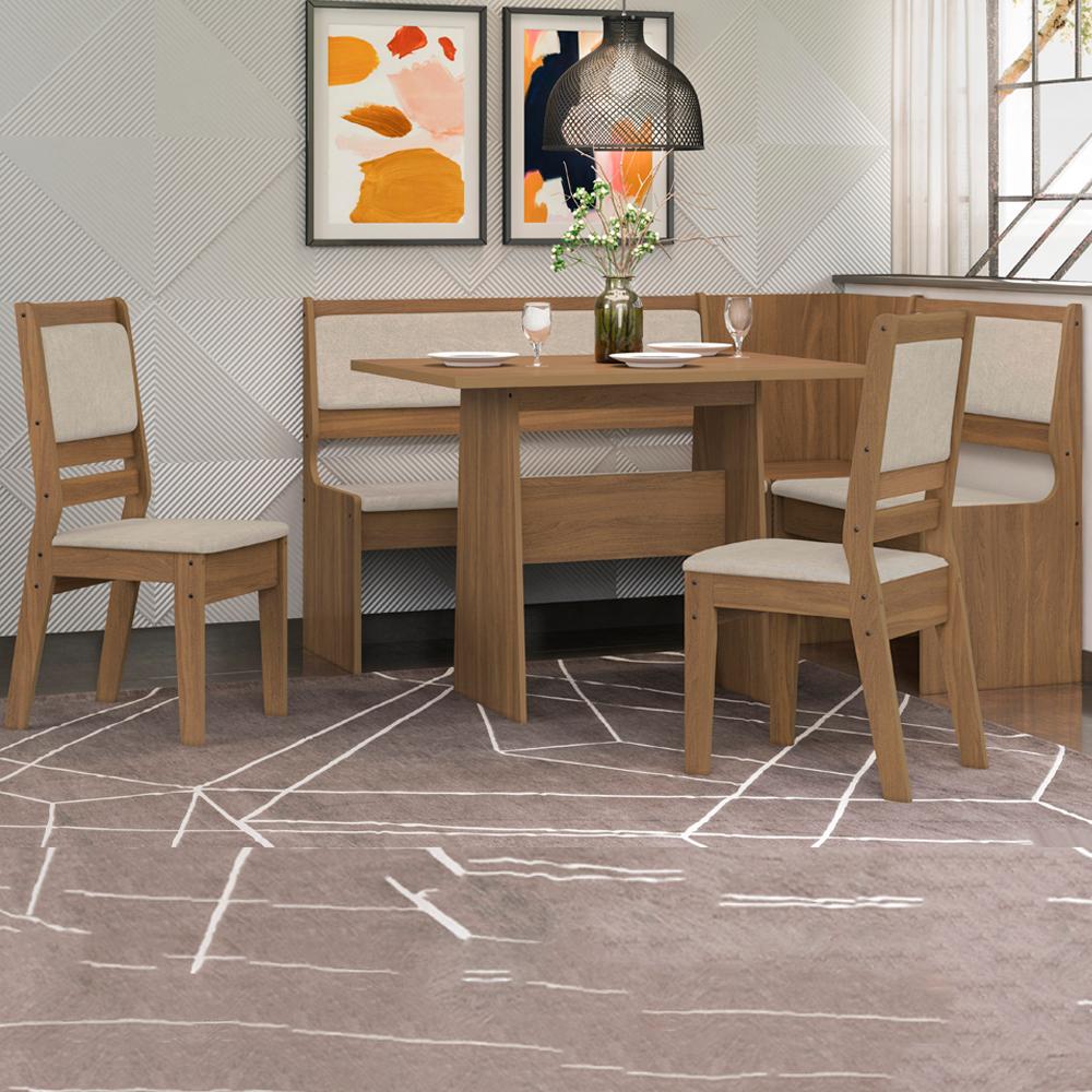 Encontraproduto.com.br - Conjunto Canto Alemao Com Mesa E 2 Cadeiras 11537 Celmo