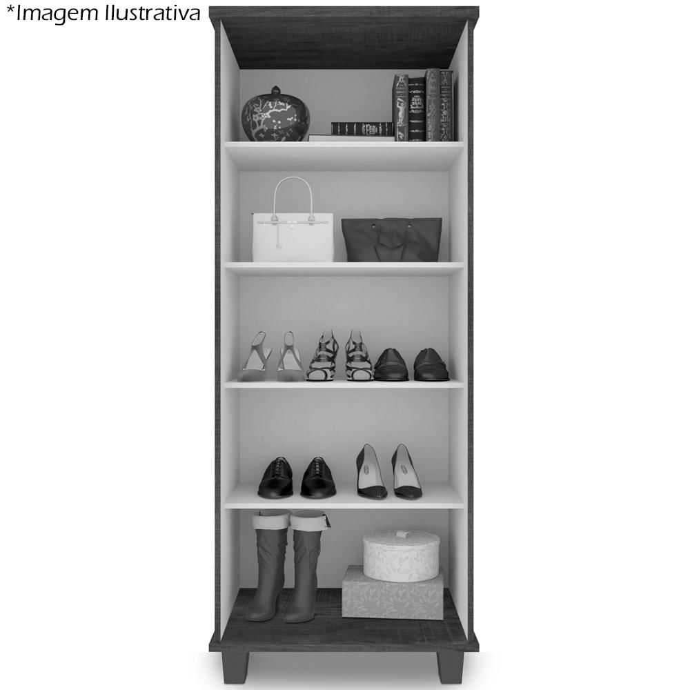 Encontraproduto.com.br - Armario Multiuso Sapateira 1 Porta Com Espelho 00703502 LPA