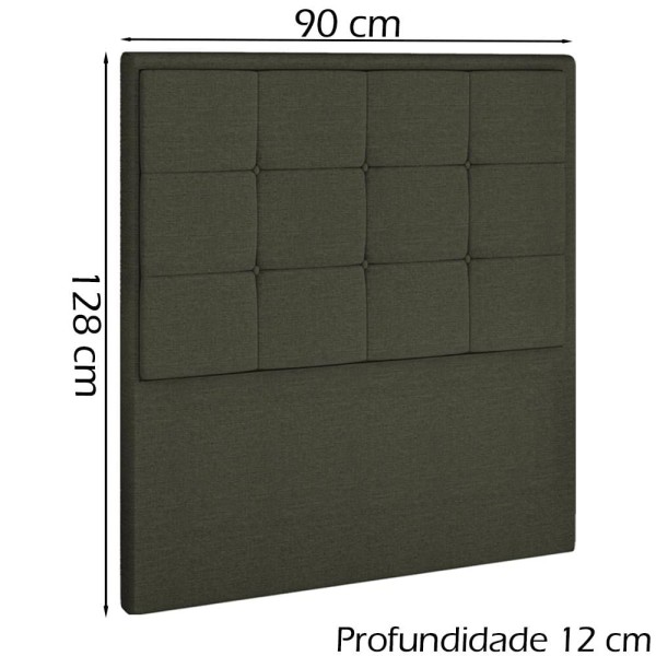 Encontraproduto.com.br - Cabeceira Solteiro 90 cm Lhots Linho SL 76 Peer