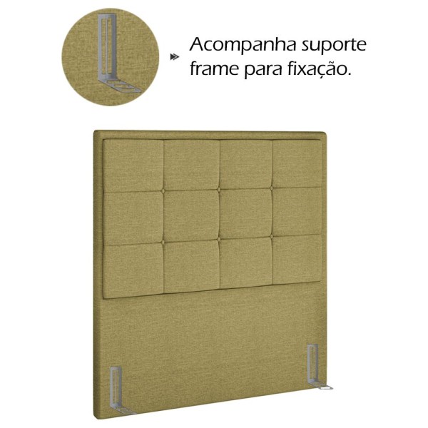 Encontraproduto.com.br - Cabeceira Solteiro 90 cm Lhots Linho SL 76 Peer