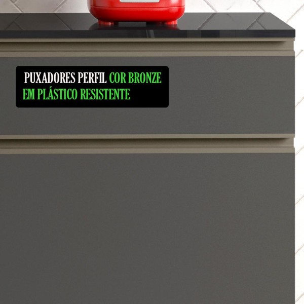 Encontraproduto.com.br - Balcao Com Tampo 2 Pts 2 Gavs 120cm 17003 Oak Grafite Pln Oak Grafite