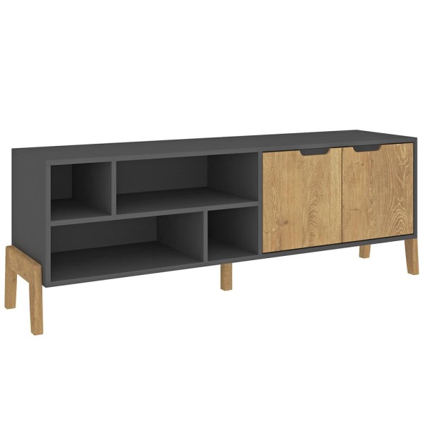 Encontraproduto.com.br - Rack 02 Portas Com Pes Madeira 1603 Fell