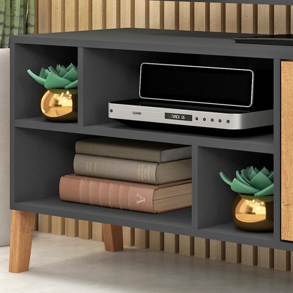 Encontraproduto.com.br - Rack 02 Portas Com Pes Madeira 1603 Fell