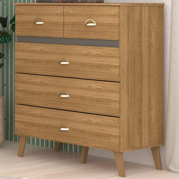 Encontraproduto.com.br - Comoda 5 Gavetas Para Quarto 20030 VLR