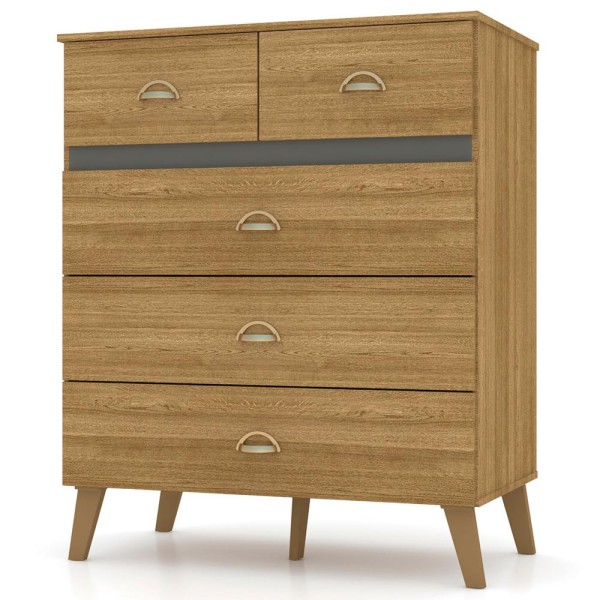 Encontraproduto.com.br - Comoda 5 Gavetas Para Quarto 20030 VLR