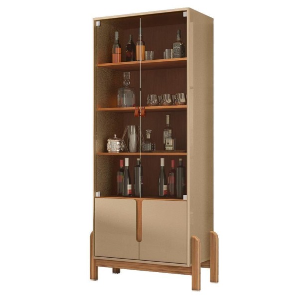 Encontraproduto.com.br - Cristaleira 4 Portas Para Sala De Estar 50519 Azul Cobalto Cedro DCASA