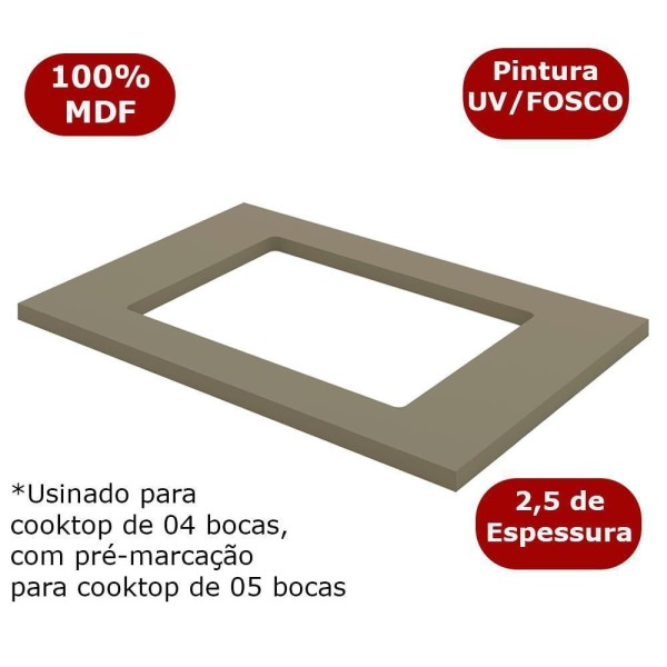 Encontraproduto.com.br - Tampo De Balcao Para Cooktop 80 cm MDF C908 Henn