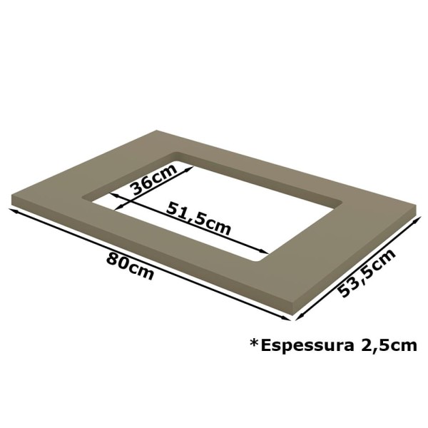 Encontraproduto.com.br - Tampo De Balcao Para Cooktop 80 cm MDF C908 Henn