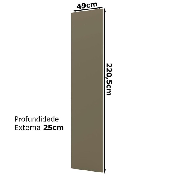 Encontraproduto.com.br - Lateral de Fechamento 49 cm MDF Evy CI429 Henn
