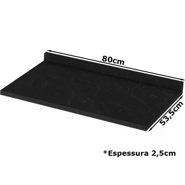 Encontraproduto.com.br - Tampo Para Balcao 80 Cm C904 Nero Henn Nero