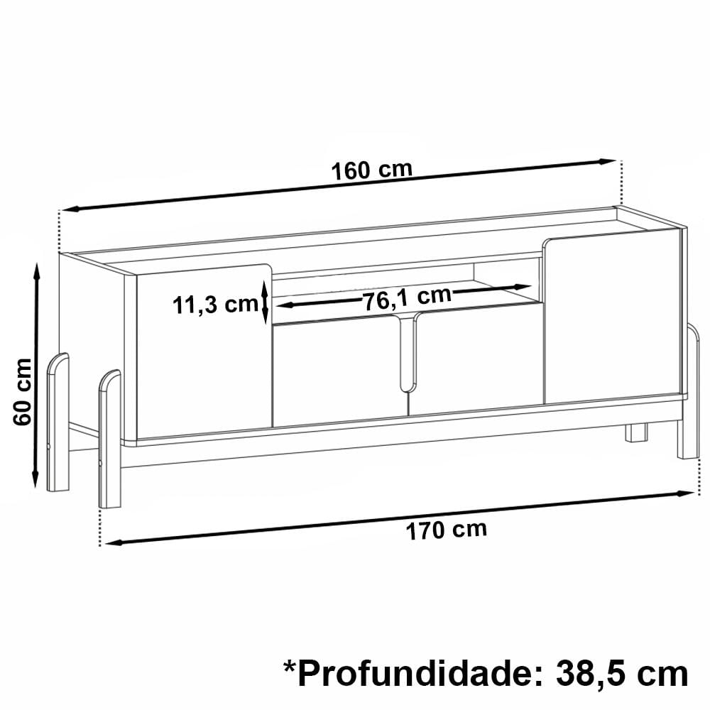 Rack Para Sala 170 cm 011080 DCASA
