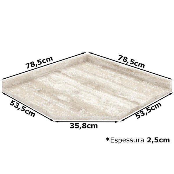 Encontraproduto.com.br - Tampo Para Balcao Canto Obliquo MDF C907 Henn