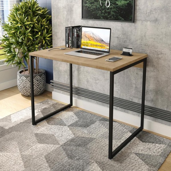 Encontraproduto.com.br - Mesa Para Escritorio Estilo Industrial 90x75 cm 133160 Mobel