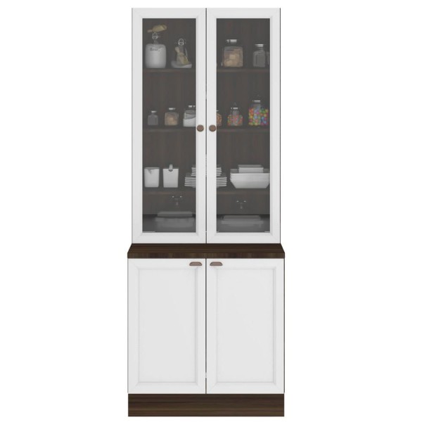 Encontraproduto.com.br - Cristaleira 4 Portas 70cm 12530 Unna PLN