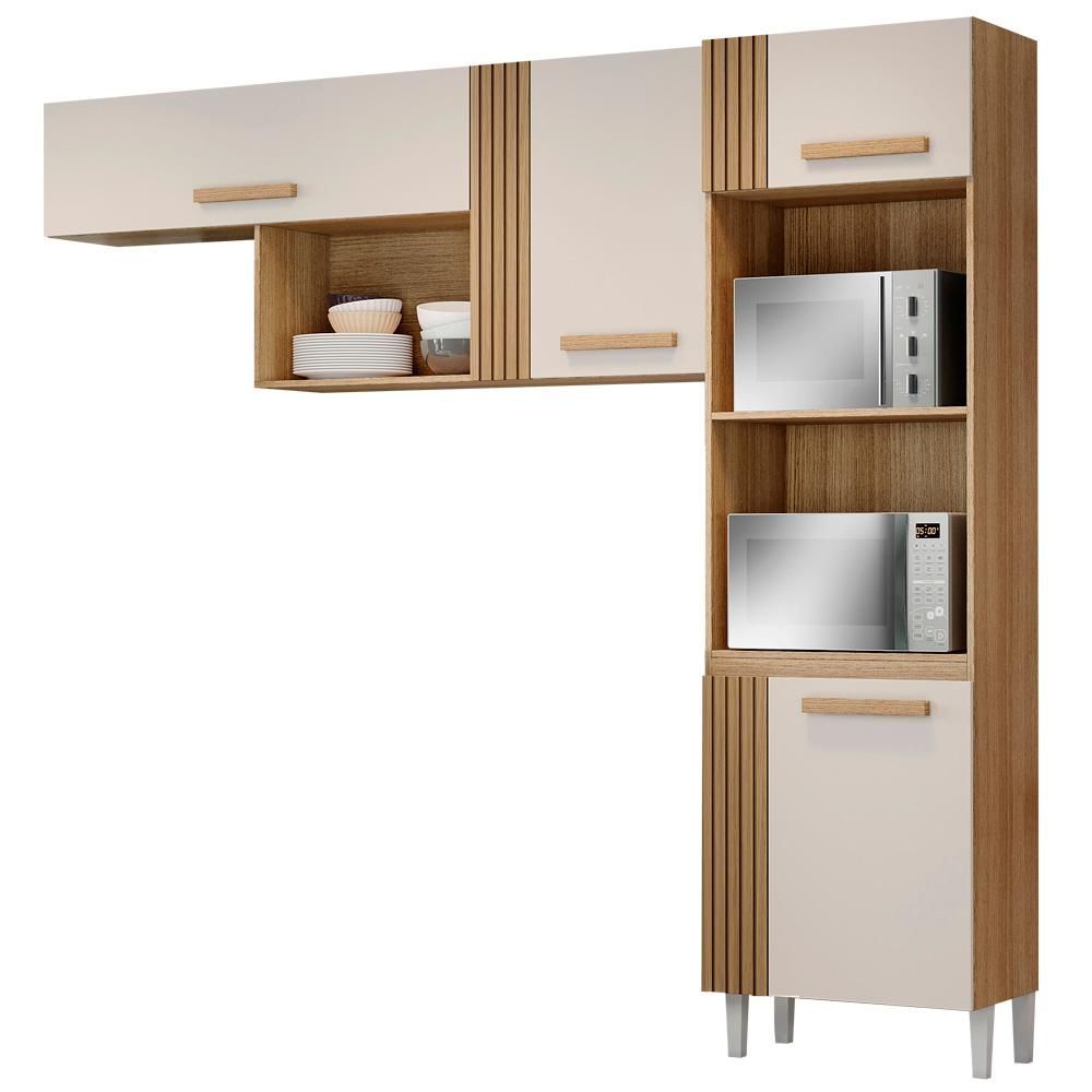 Cozinha Compacta 4 Portas 2001910 Vitoria Atacama Off White Armoveis Atacama Off White