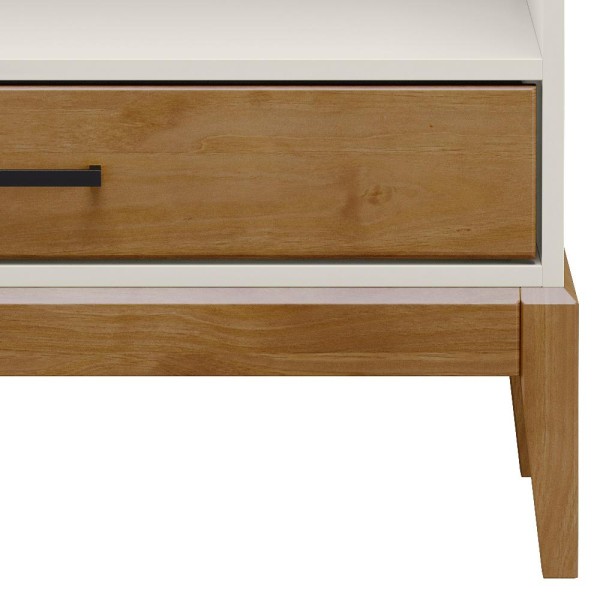 Encontraproduto.com.br - Cristaleira 2 Portas Vidro Mdf/madeira Maciça 2915 Milao Off White Freijo Fnt Off White Freijo