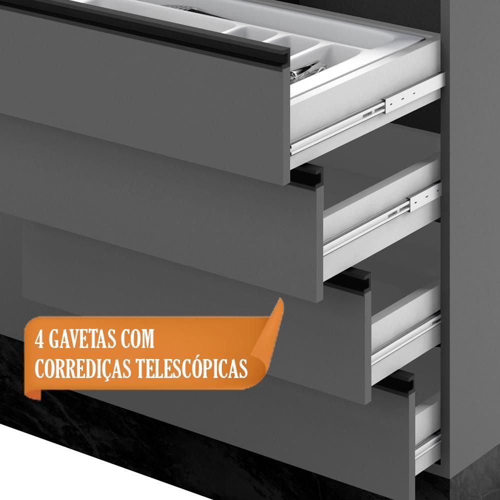 Encontraproduto.com.br - Balcao 4 Gavetas Com Telescopicas 120CM 12592 PLN