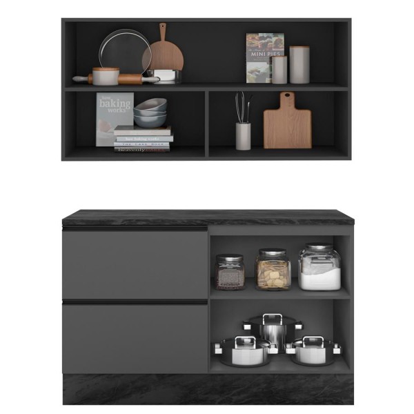 Encontraproduto.com.br - Armario Aereo e Balcao Com Tampo 12544x12550 PLN