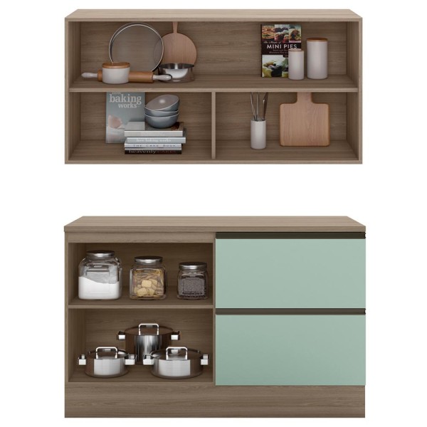 Encontraproduto.com.br - Armario Aereo e Balcao Com Tampo 12544x12550 PLN