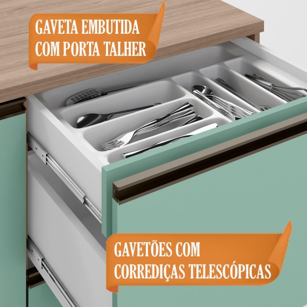 Encontraproduto.com.br - Armario Aereo e Balcao Com Tampo 12544x12550 PLN